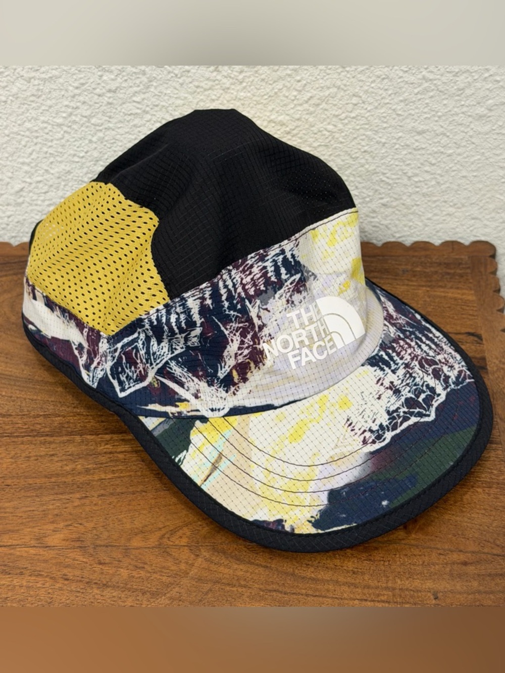 The North Face Yellow, Black & White Abstract Trail Cap